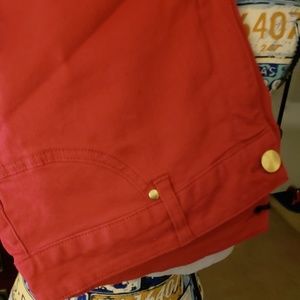 Tomato red jeans